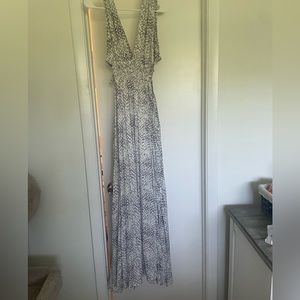 Snakeprint maxi dress